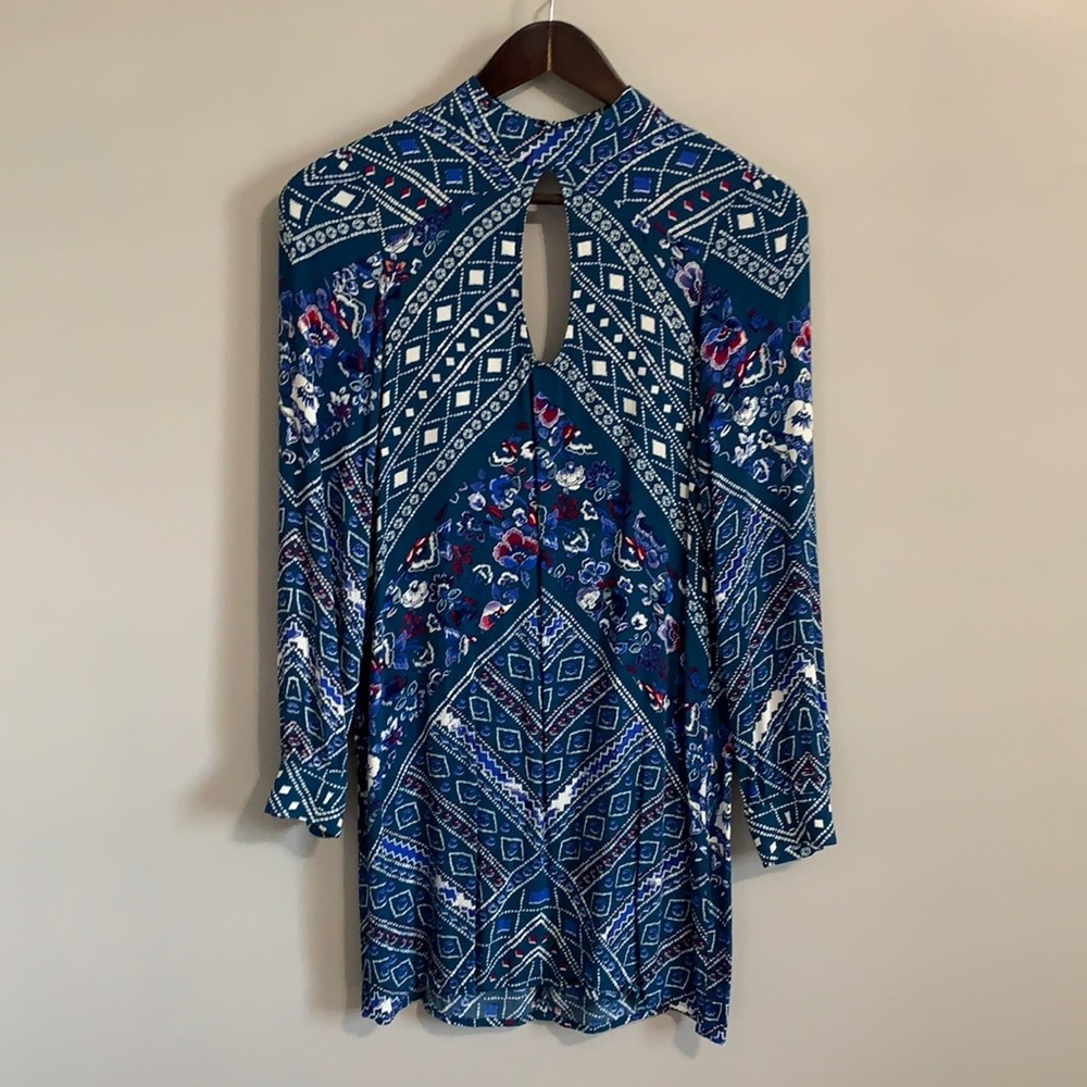 Express long sleeve blue dress. Worn once.